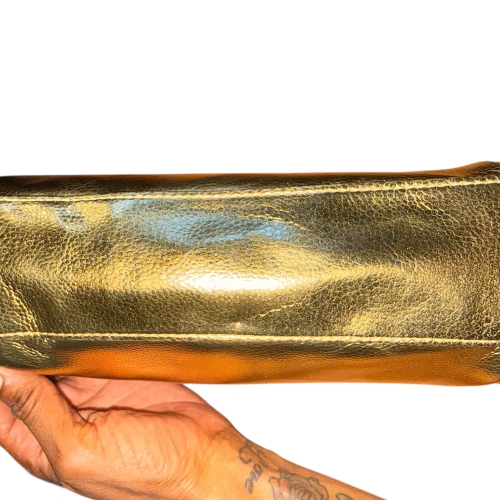 Metallic Gold Women's Cosmetic Pouch